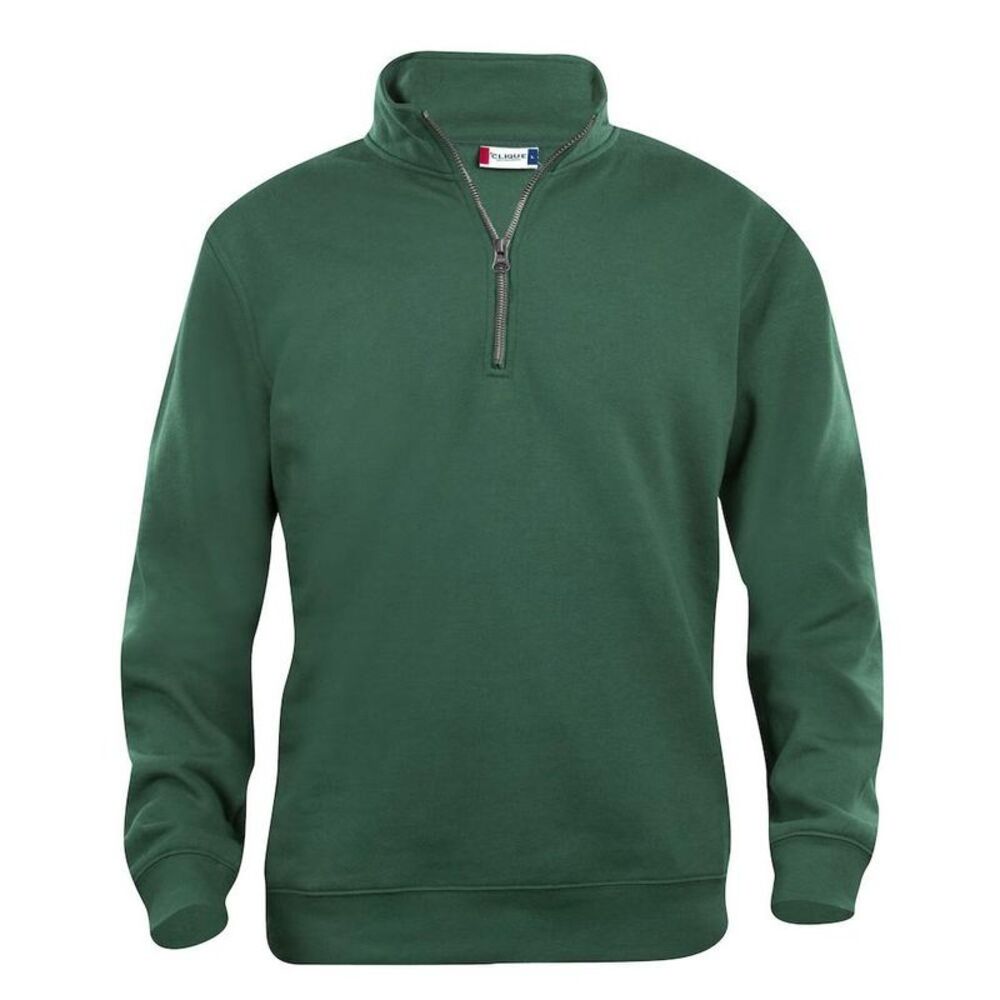 Clique Unisex Adult Basic Half Zip Sweatshirt / Bottle Green